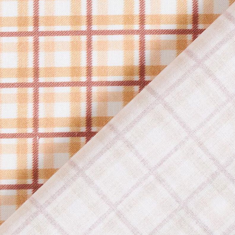 Double Check Cotton Poplin – white/apricot,  image number 4