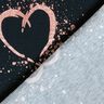 Cotton Jersey gold-speckled hearts | Glitzerpüppi – blue-black/dark dusky pink,  thumbnail number 4