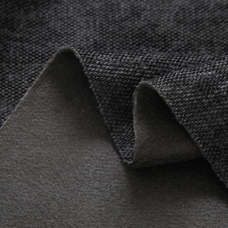 Thermal curtain fabric Chenille – black,  image number 4