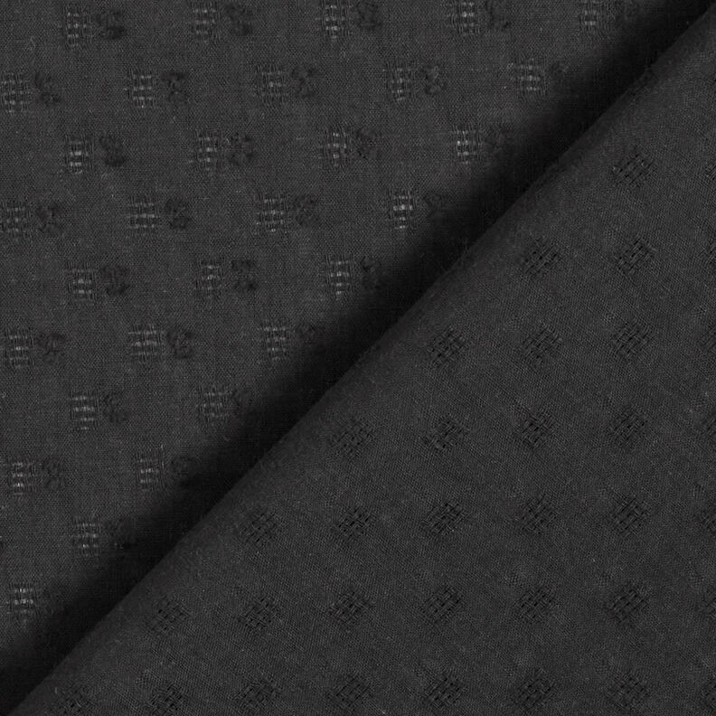 Ajour dobby cotton – black,  image number 5