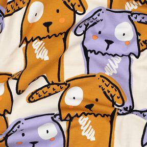Cotton Jersey floppy-eared dogs | Poppy Fabrics – offwhite, 