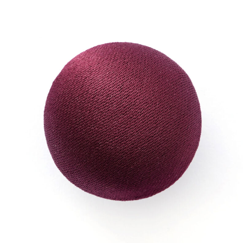 Covered button, Duchesse Satin – burgundy,  image number 1
