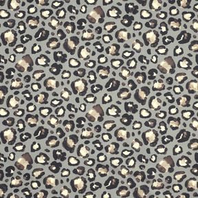 Decor Fabric Canvas Leopard polka dots – elephant grey/black, 