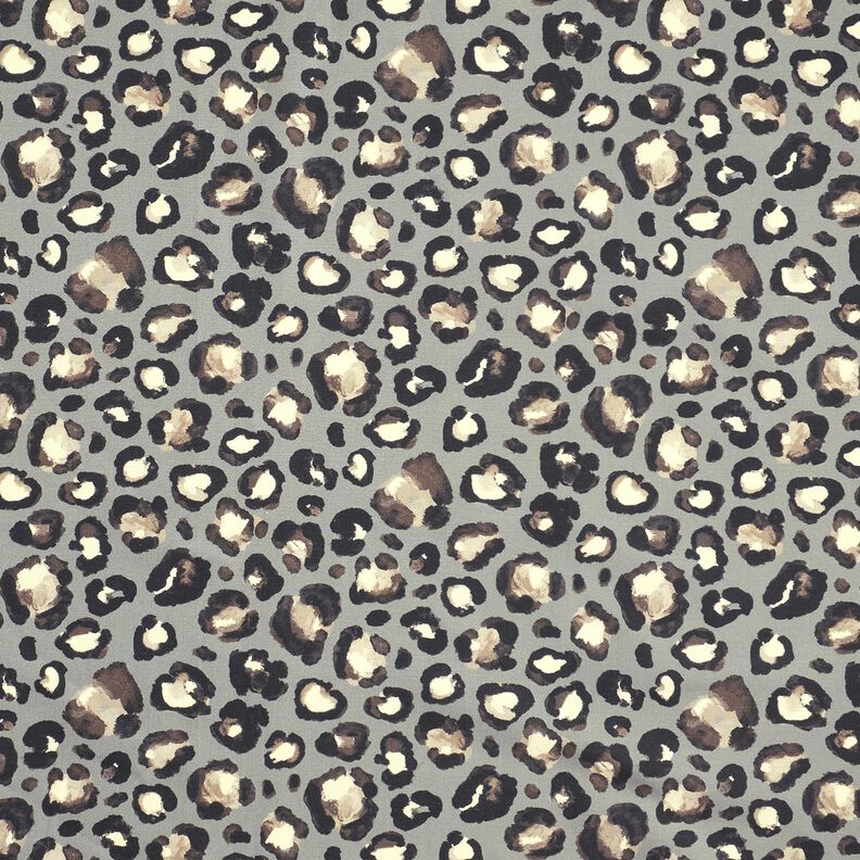 Decor Fabric Canvas Leopard polka dots – elephant grey/black, image number 1