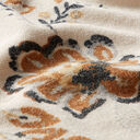 Fine knit viscose blend, autumnal flowers – light beige, 