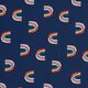 Abstract rainbows swimsuit fabric – navy blue,  thumbnail number 1