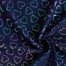 Double Gauze/Muslin hearts Foil Print – navy blue,  thumbnail number 4