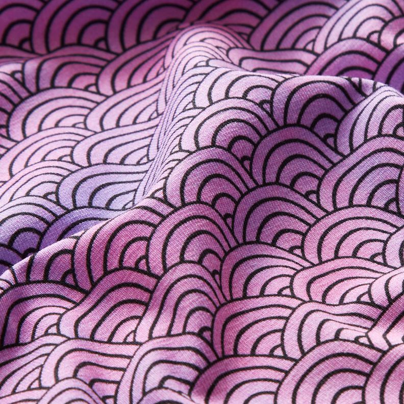 Cotton Jersey Manga rainbow Digital Print | by Poppy – pastel violet,  image number 2