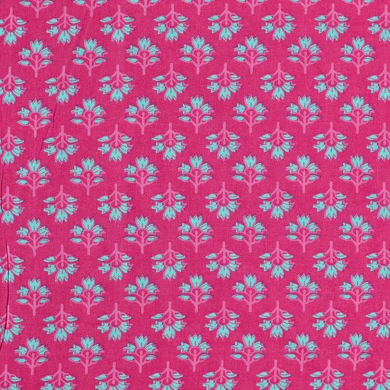 <h2>Cotton Voile Floral Fan, Pink &ndash; Lightweight & Printed</h2>,  image number 1