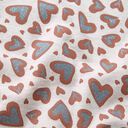 Brushed Sweatshirt Fabric Glitter Leopard Hearts – natural, 