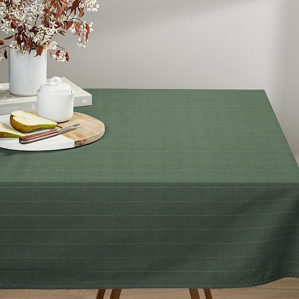 Decorative fabric, chequered grid, recycled – dark green,  image number 7