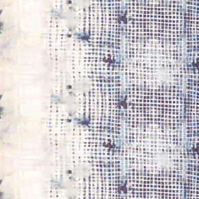 GOTS Cotton Batiste border fabric checks with colour gradient | TCC x LOOKS by Wolfgang Joop – navy, 