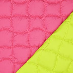 Quilted Fabric wavy squares – neon pink/neon green, 