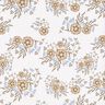 Cotton Poplin delicate bouquets – white/light brown,  thumbnail number 1