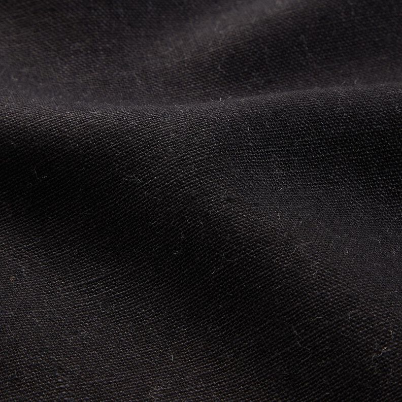 pure heavy linen Plain – black,  image number 2