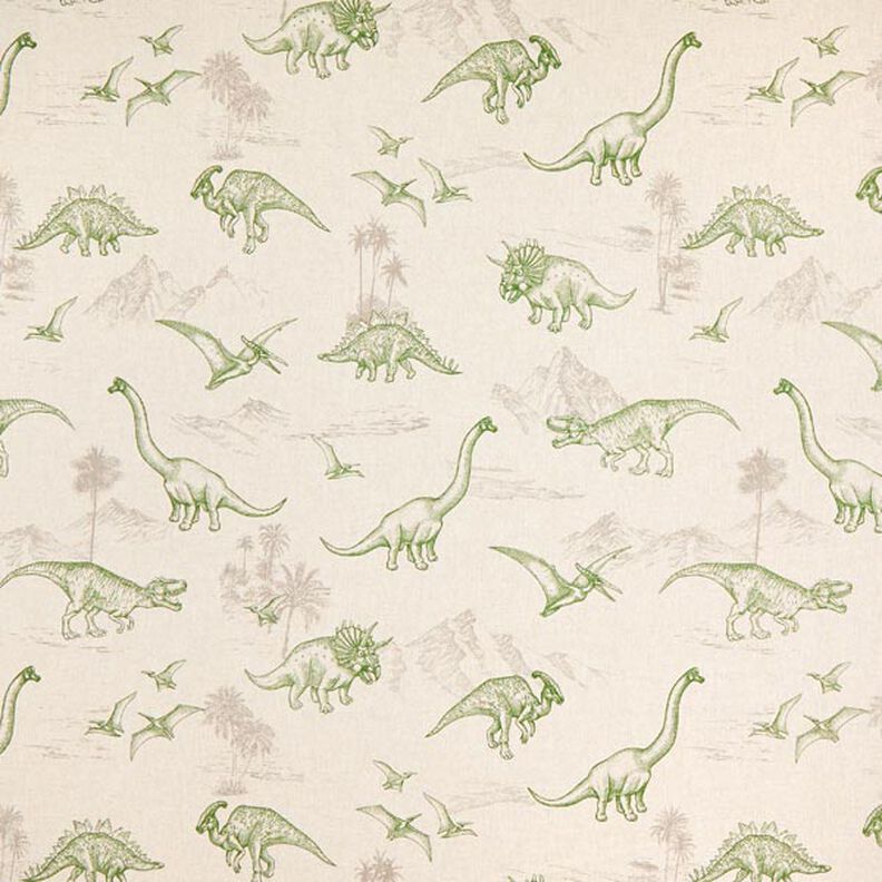 Half Panama Decor Fabric Dino,  image number 1