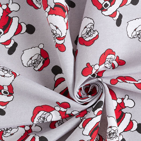 Decor Fabric Canvas Cheery Santa – light grey/red,  image number 3
