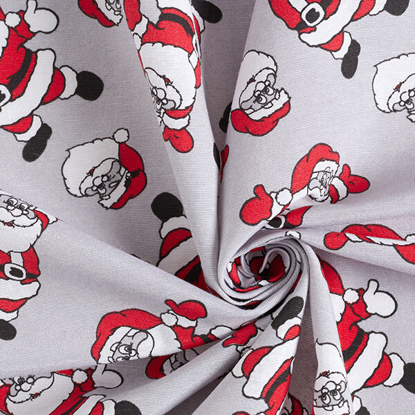 Decor Fabric Canvas Cheery Santa – light grey/red, image number 3