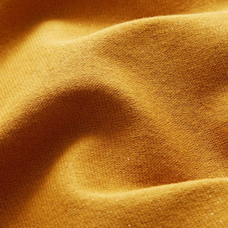 Glitter cuffs tubular fabric – curry yellow/metallic gold, image number 2