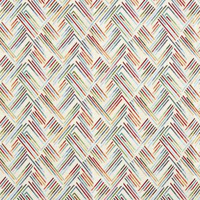 Decor Fabric Tapestry Fabric Zigzag Lines – light beige/blue, 