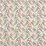 Decor Fabric Tapestry Fabric Zigzag Lines – light beige/blue,  thumbnail number 1