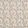 Decor Fabric Tapestry Fabric Zigzag Lines – light beige/blue,  thumbnail number 1
