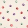 Cotton Flannel smilies | Poppy Fabrics – ivory/dusky pink,  thumbnail number 1