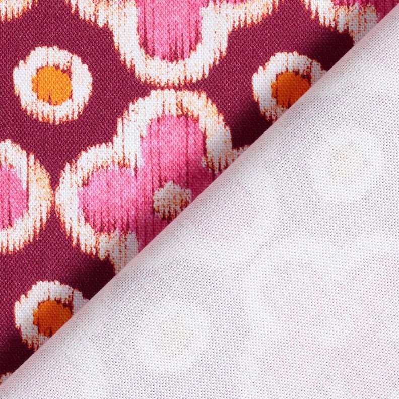 Decor Fabric Canvas Embroidery look – burgundy/pink, image number 4
