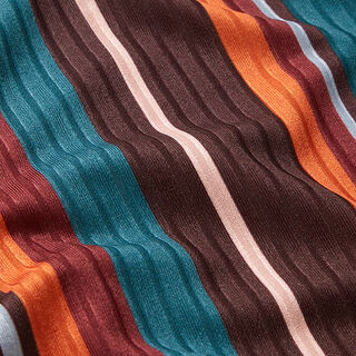 Vertical Stripes Ribbed Jersey – burgundy | Remnant 60cm, 