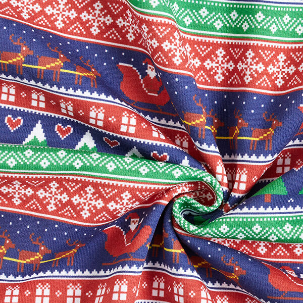 Santa Claus Is Coming Soft Sweatshirt Fabric – indigo,  image number 3