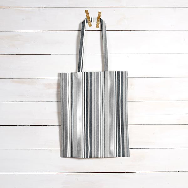 awning fabric Blurred Stripes – light grey/dark grey,  image number 8