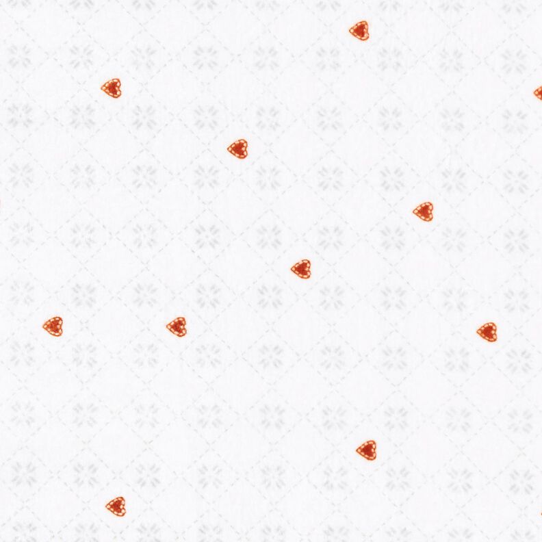 Cosy Fleece Diamonds and hearts – ivory/copper, image number 1