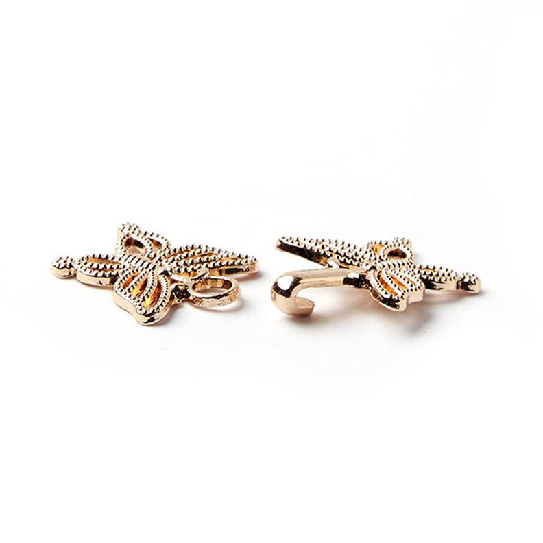 Metal Butterfly Closure [40mm] - gold metallic,  image number 2