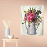 Decorative Panel Twill watercolour flowers – ivory/berry,  thumbnail number 8