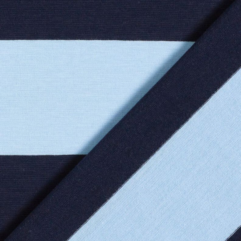 Cotton Jersey block stripes – light blue/navy blue,  image number 4