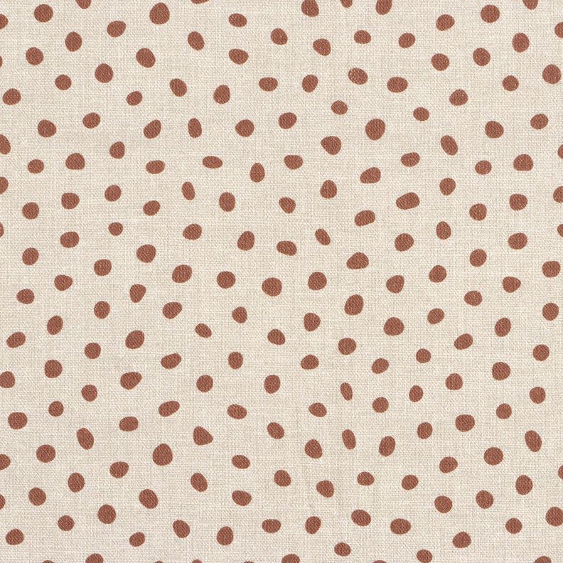 Decor Fabric Half Panama loose dots – light brown/cashew, image number 1