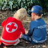 French terry Panel Emergency doctor outfit | Stoff&Liebe – red/silver grey,  thumbnail number 9