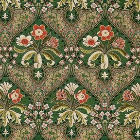 Decor Fabric Tapestry Fabric Floral Ornaments – green/light orange, 