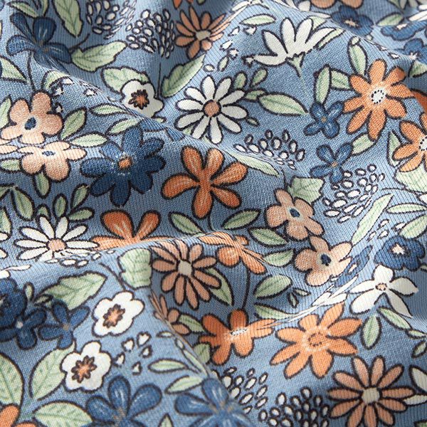 Cotton Jersey Flower Meadow | by Poppy – dove blue, image number 2