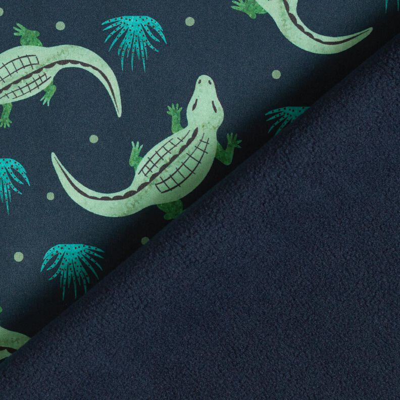 Softshell Crocodiles Digital Print – midnight blue,  image number 4