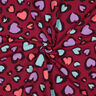 Brushed Sweatshirt Fabric colourful hearts | Poppy Fabrics – raspberry,  thumbnail number 3