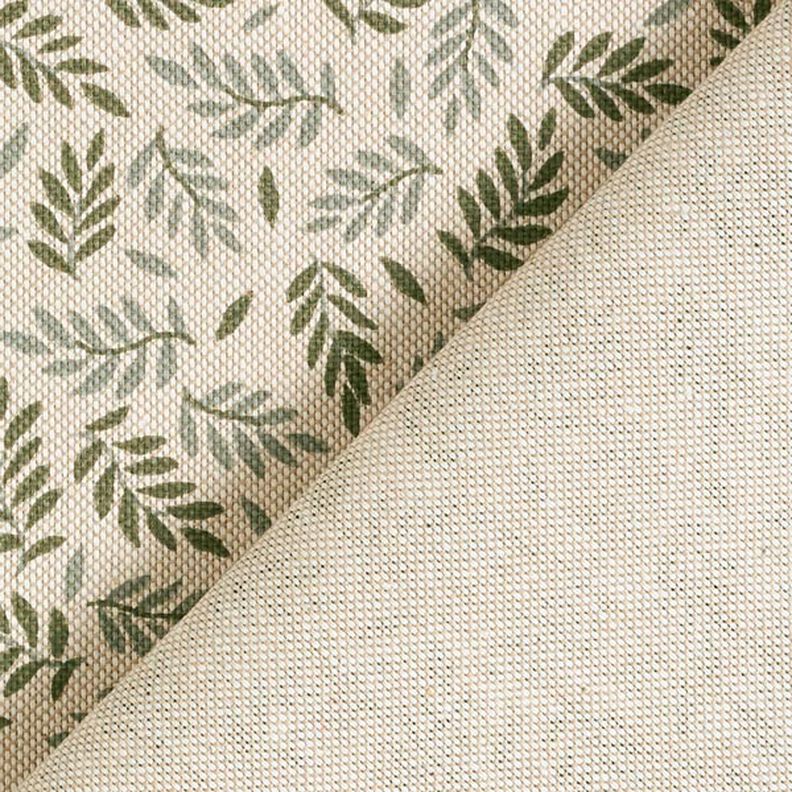 Decor Fabric Half Panama Delicate Leaves – natural,  image number 6