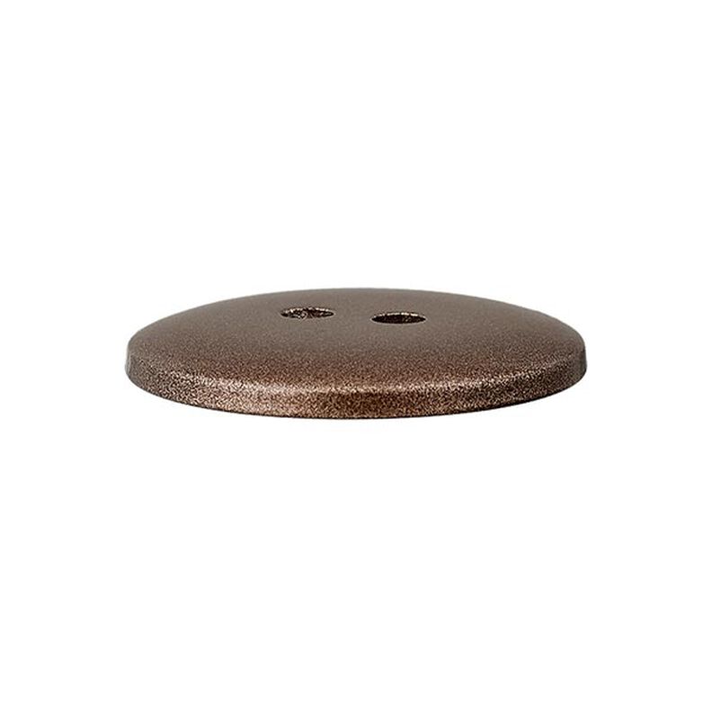 Metallic 2-Hole Polyester Button – brown, image number 2
