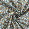 Retro diamonds viscose crepe – petrol/offwhite,  thumbnail number 3
