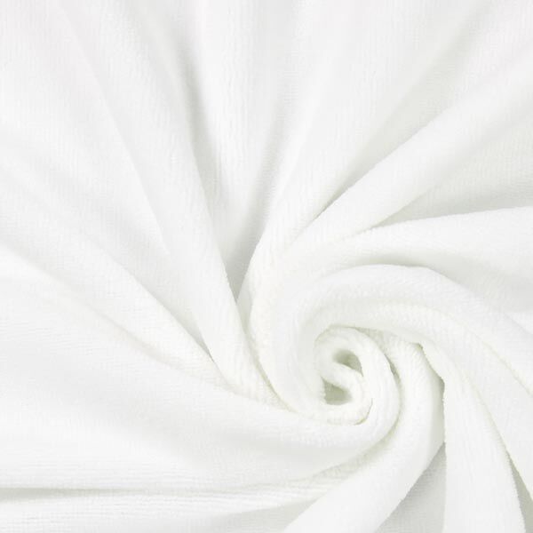Towelling Fabric Bamboo  – white,  image number 1