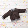 Light Cotton Sweatshirt Fabric Plain – dark brown,  thumbnail number 7