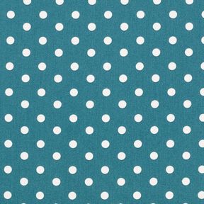 Cotton Poplin Large Dots – petrol/white, 