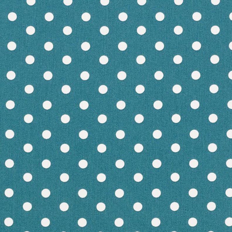 Cotton Poplin Large Dots – petrol/white,  image number 1