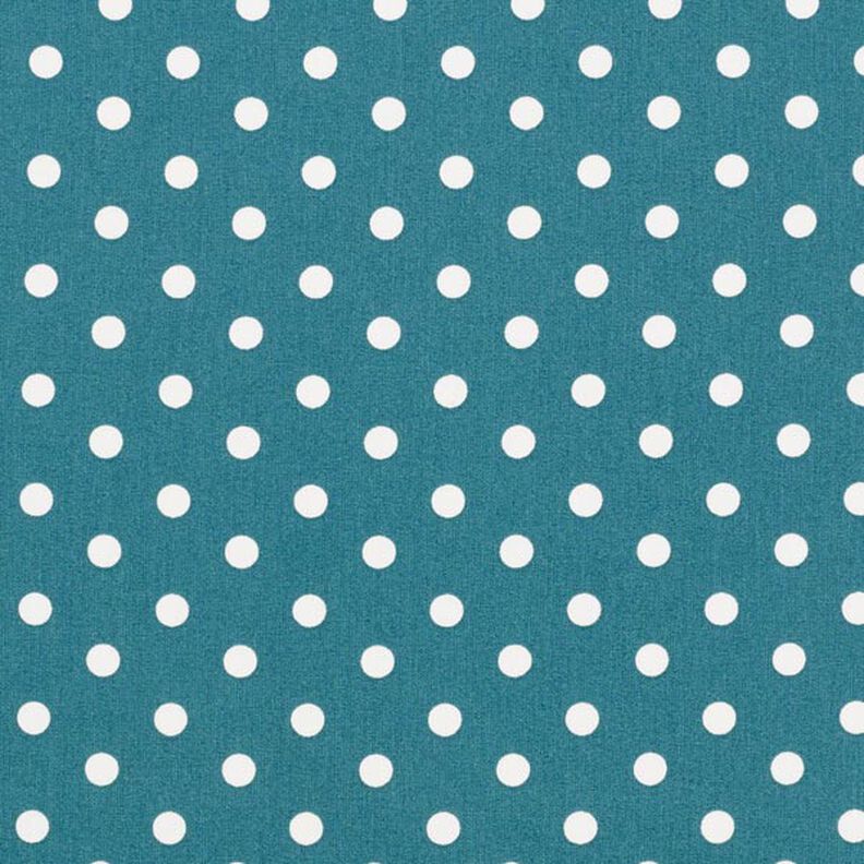 Cotton Poplin Large Dots – petrol/white,  image number 1