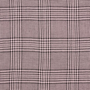 viscose fabric Glen Plaid – dusky pink/black, 